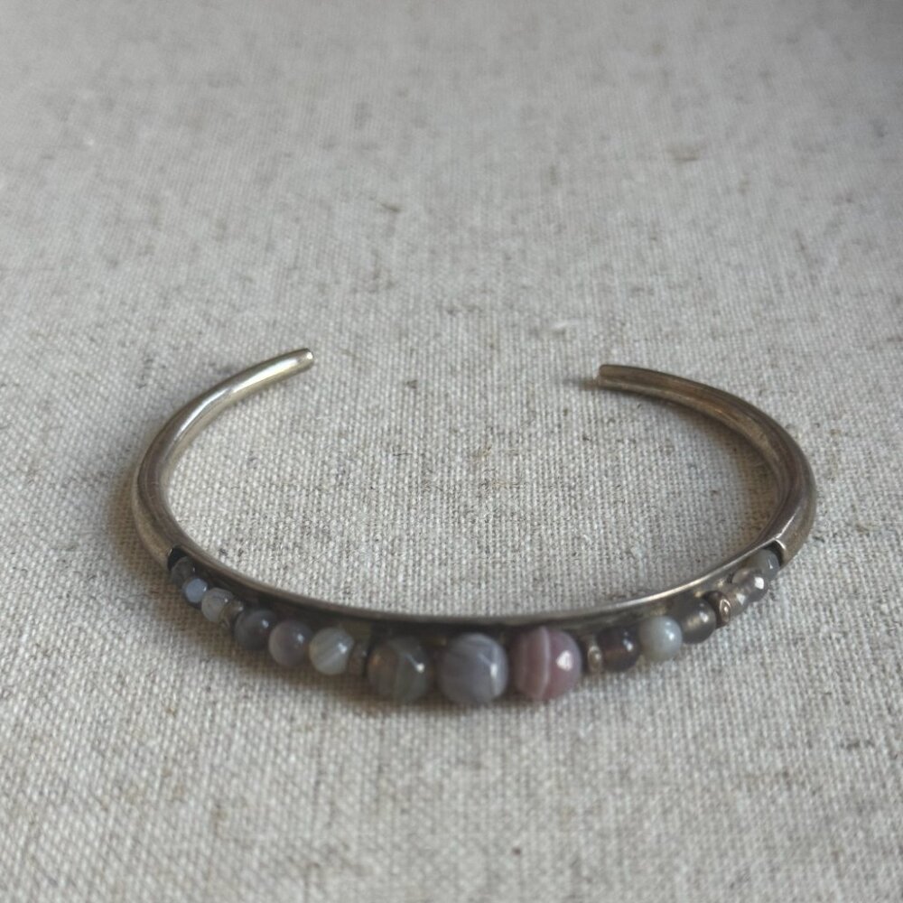 Chan Luu Sterling Silver and Stone Cuff